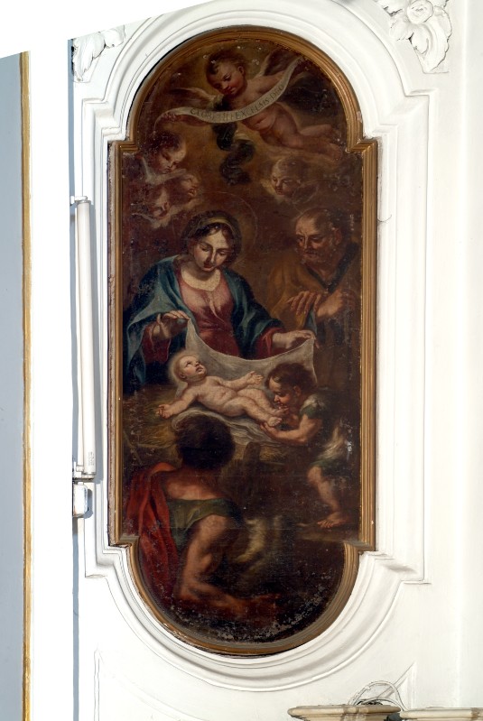 Ambito napoletano fine-inizio sec. XVII, Adorazione dei pastori in olio su tela