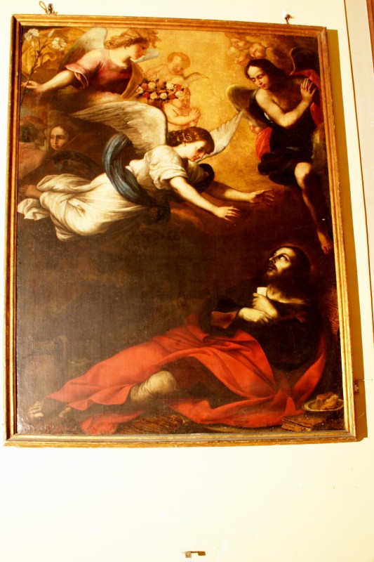 Ambito napoletano terzo quarto sec. XVII, Apparizione dell'angelo a Sant'Alessio