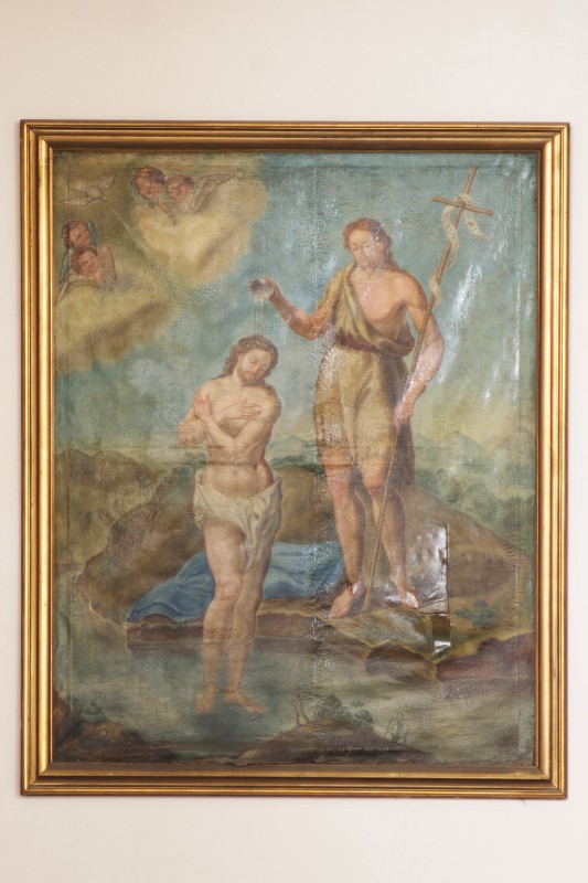 Ambito napoletano (1819), Battesimo di Gesù Cristo in olio su tela