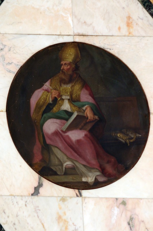 Ambito napoletano sec. XVIII, Sant'Agostino in olio su tela