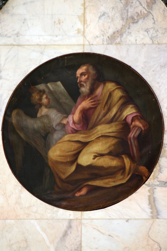 Ambito napoletano sec. XVIII, San Matteo Evangelista in olio su tela