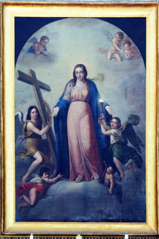Ambito napoletano sec. XIX, Santa Maria della Fede in olio su tela