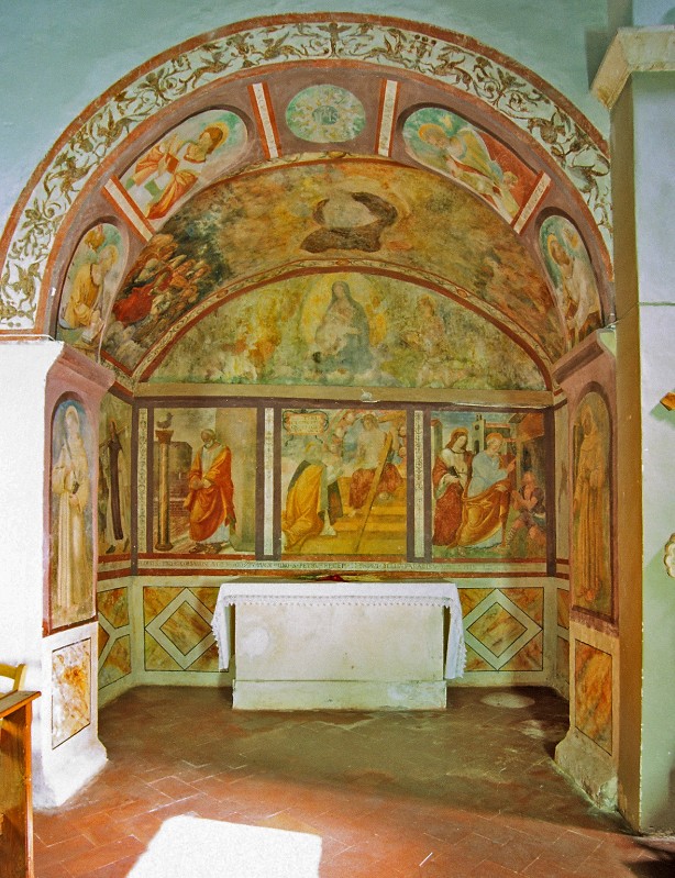 Bottega abruzzese (1504), Cappella con affreschi
