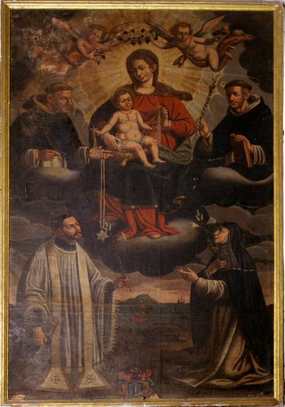 Rodi G. sec. XVII, Madonna del rosario con Santi