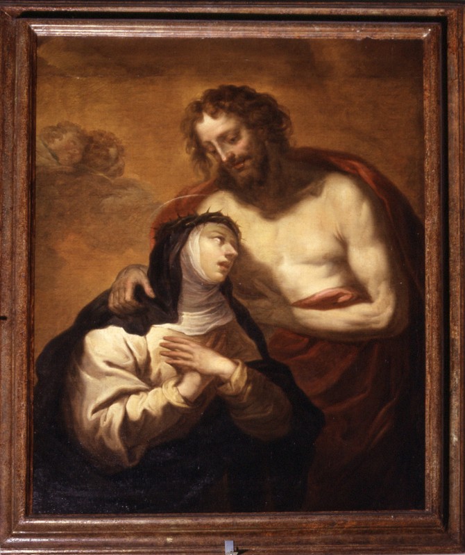 Borzone L. sec. XVII, Gesù Cristo risorto con Santa Caterina da Siena