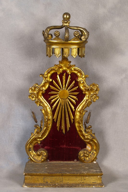 Bottega romagnola sec. XIX, Tronetto per esposizione eucaristica con spighe