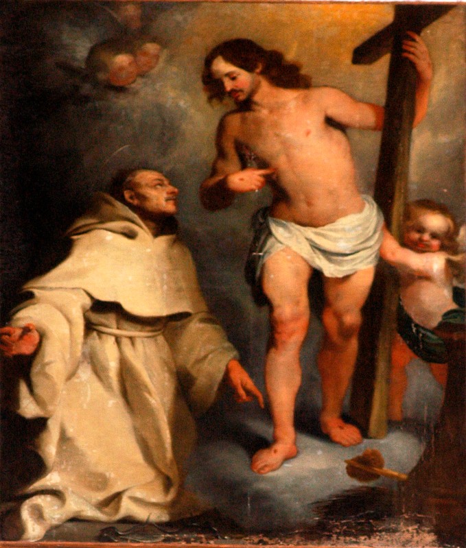 Borzone L. sec. XVII, Cristo indica la croce a San Bernarso di Chiaravalle