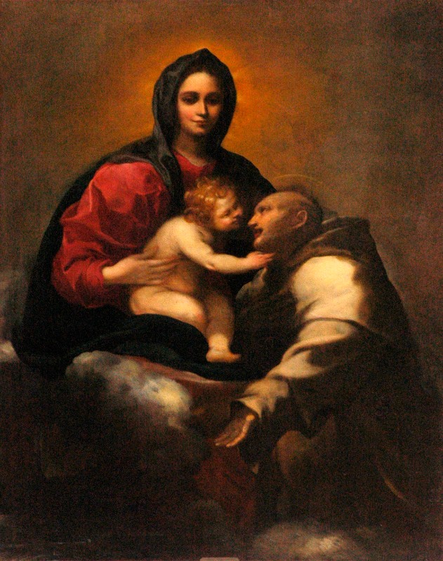 Borzone L. sec. XVII, Madonna con Bambino e San Bernardo di Chiaravalle