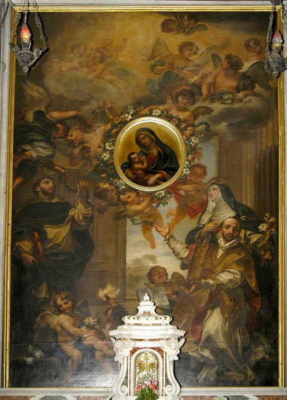 Piola P.G. (1690), La Vergine con i Santi Domenico Ignazio e Rosa