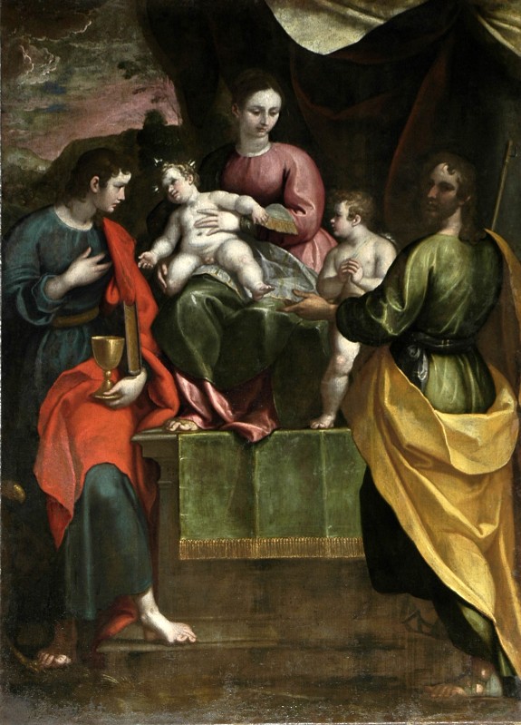 Castello B. (1599), Madonna in trono e santi