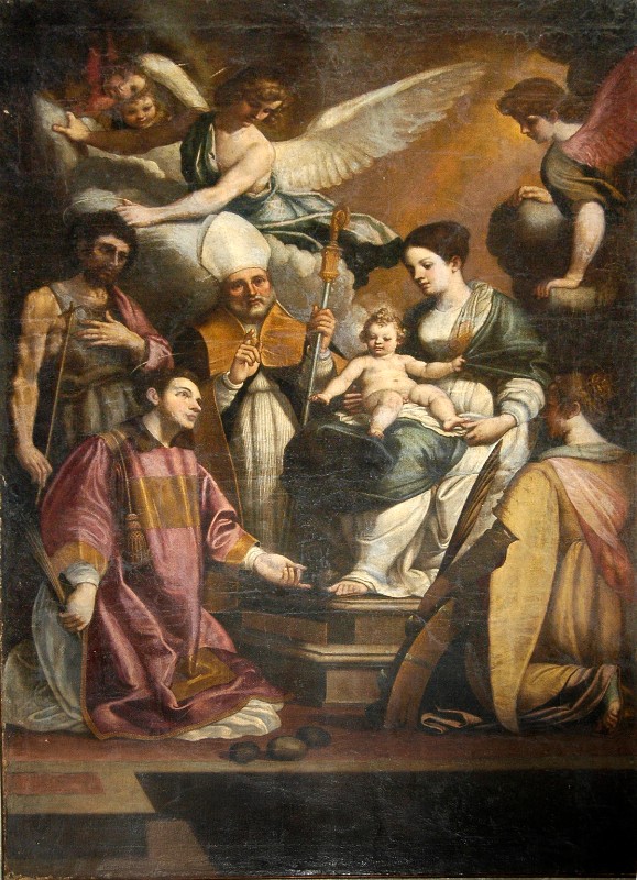 Castello B. sec. XVI, Madonna con Gesù Bambino e santi