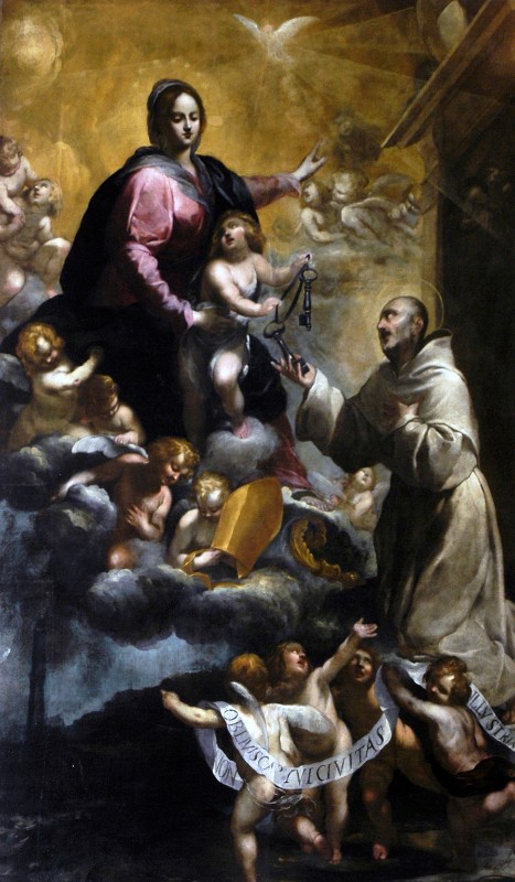 Borzone L. (1629), San Bernardo riceve da Gesù Bambino le chiavi di Genova