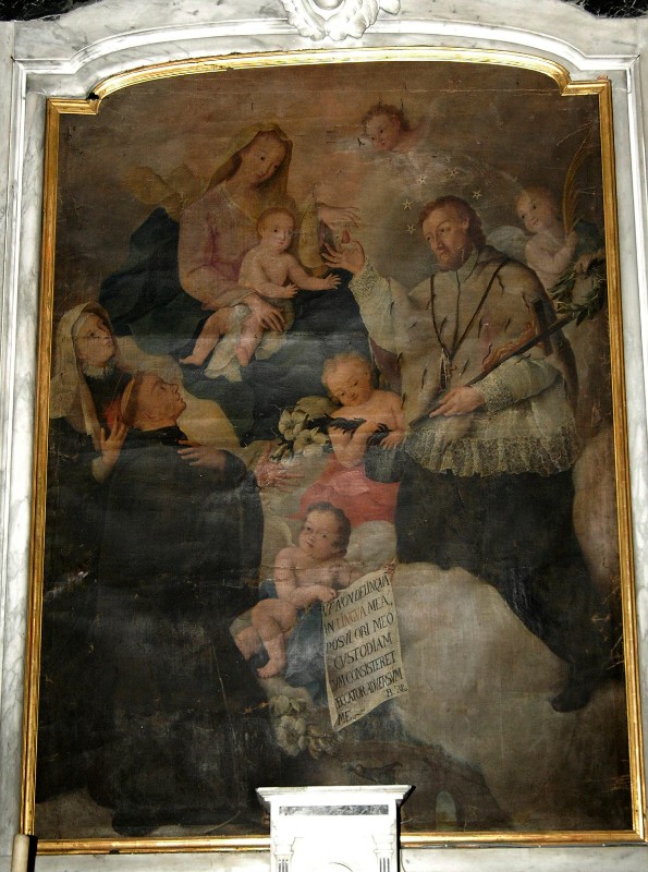 Bottega genovese sec. XVIII, Madonna con Bambino e Santi