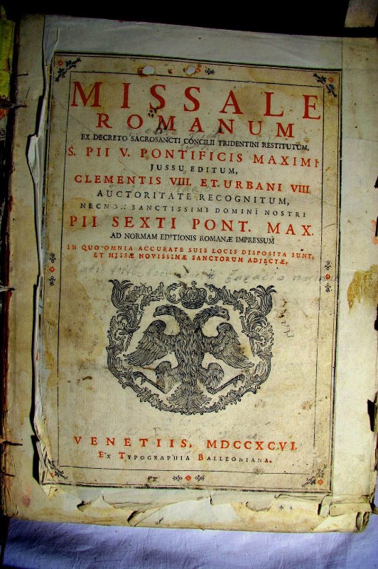Ambito veneziano (1796), Messale romano