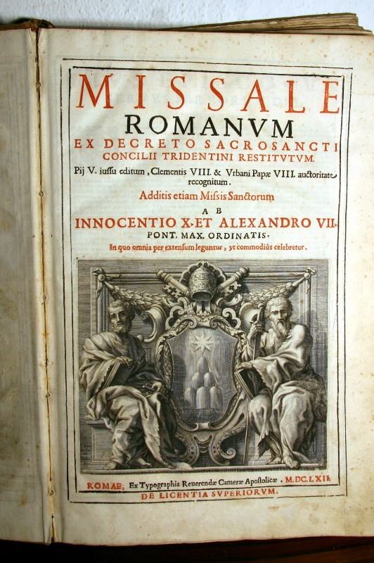 Ambito romano (1662), Messale