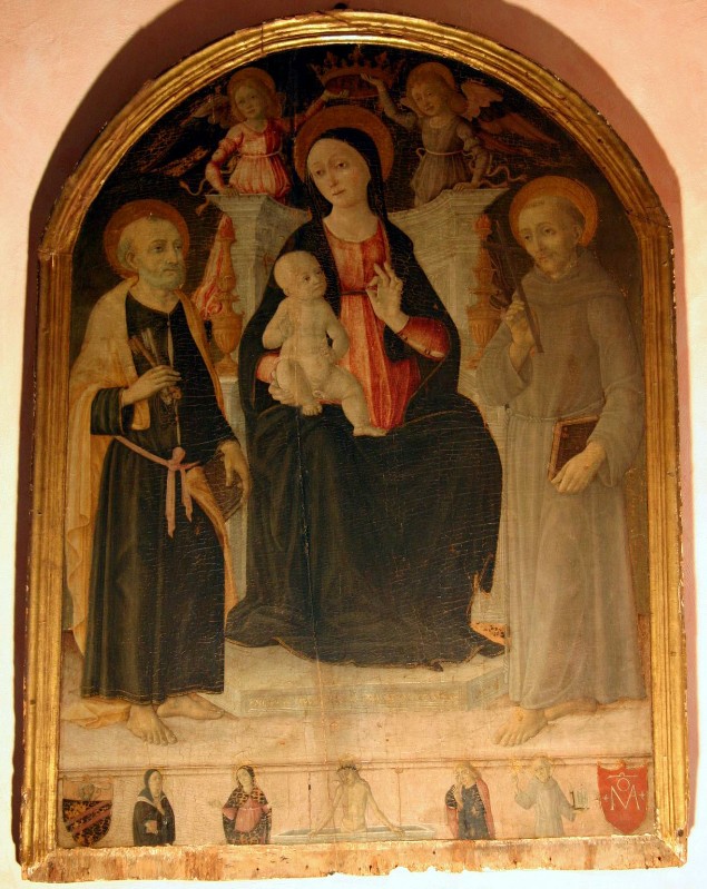Cozzarelli G. (1494), Madonna con Gesù Bambino e i Santi Pietro e Francesco