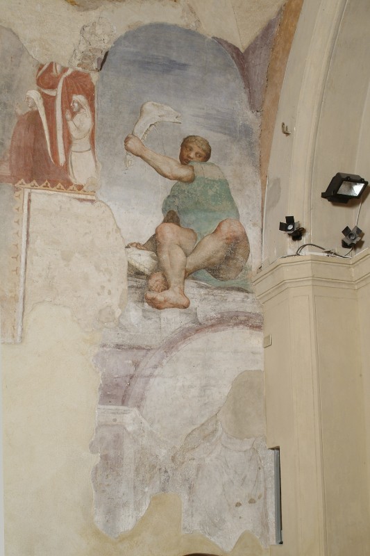 Dal Ponte J. (1537-39), Sansone combatte i filistei e lacerto con Giuditta