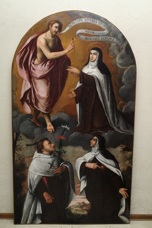 Ambito veneto sec. XVII, Santa Caterina da Siena riceve le stigmate