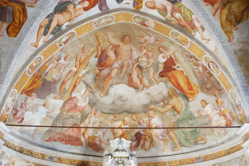 Amalteo P. (1544-1550), Cristo in gloria tra la Madonna e San Giovanni