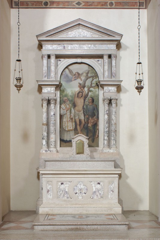 Maestranze friulane sec. XIX, Altare laterale di San Sebastiano