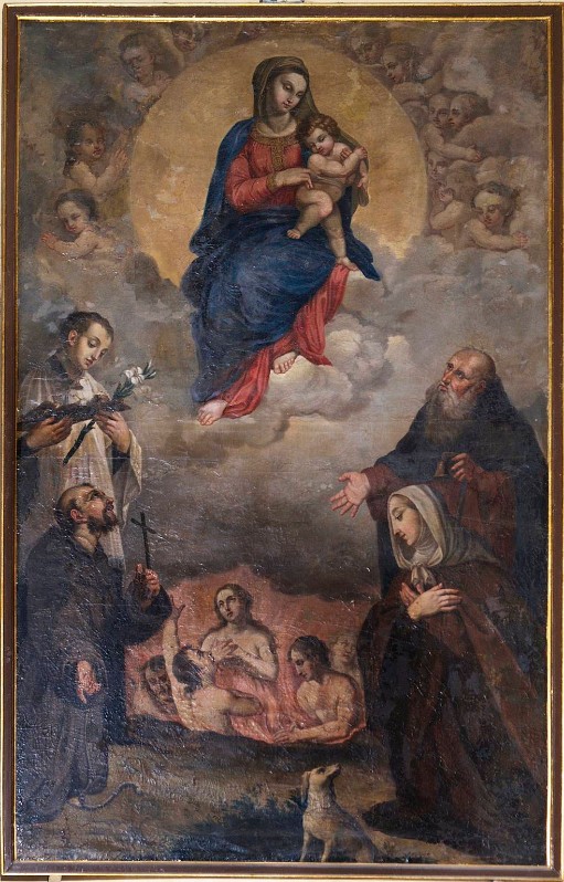Ambito astigiano sec. XIX, Madonna del suffragio e Santi e anime purganti