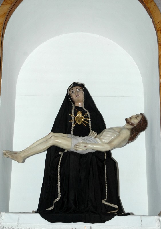 Artigianato laziale sec. XVIII, Statua con la Madonna addolorata