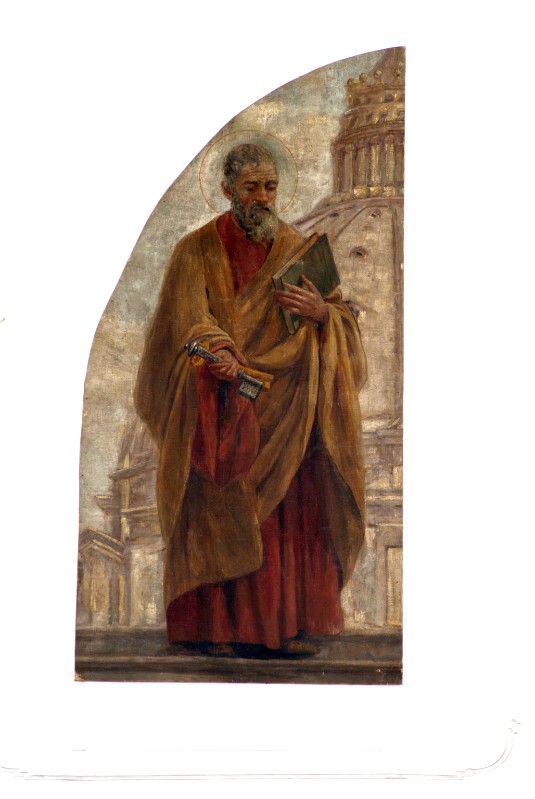 Ambito dell'Italia meridionale sec. XIX, San Pietro in olio su tela