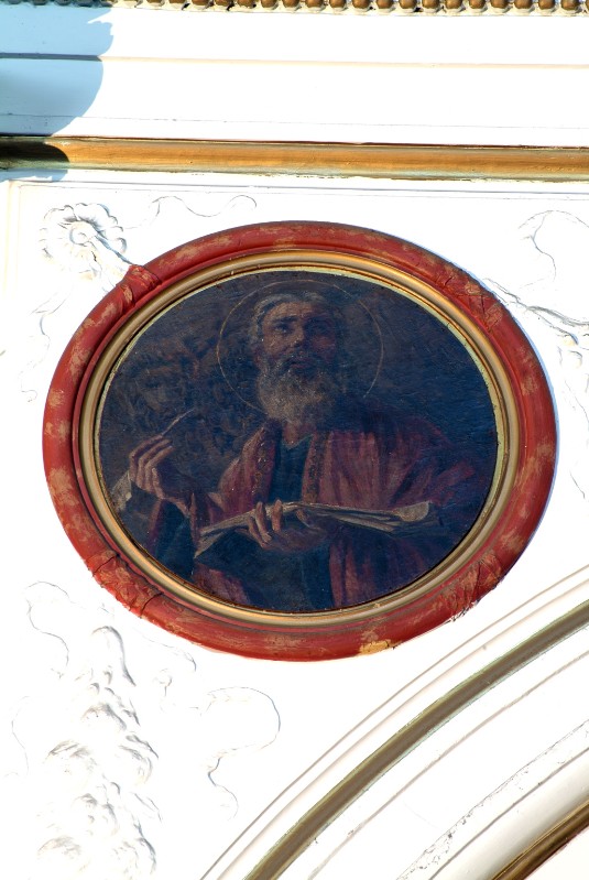 Ambito dell'Italia meridionale sec. XIX, San Marco Evangelista in olio su tela