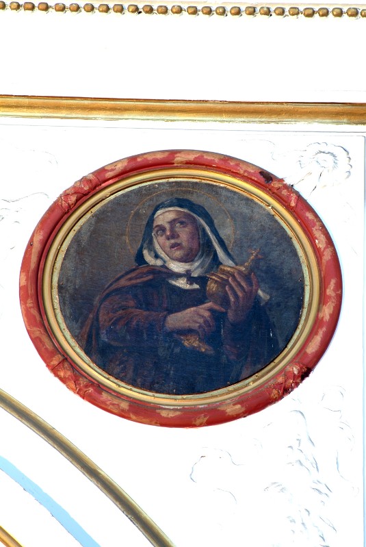 Ambito dell'Italia meridionale sec. XIX, Santa in olio su tela 3/3