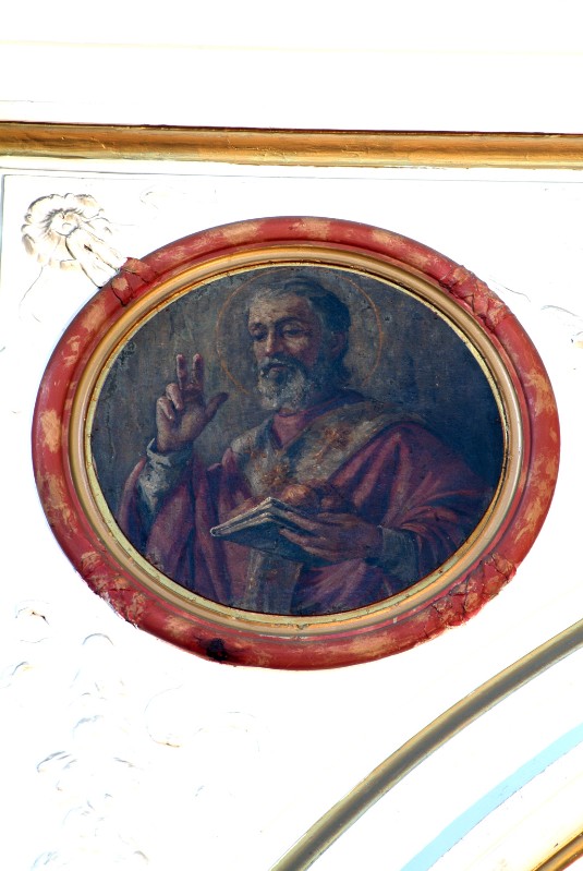 Ambito dell'Italia meridionale sec. XIX, San Nicola da Bari in olio su tela