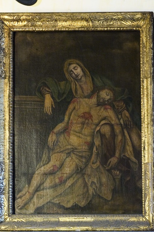 Ambito napoletano sec. XIX, Pietà in olio su tela