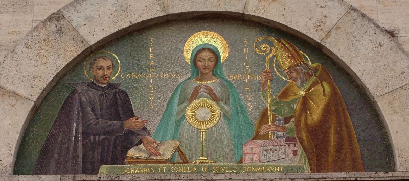 Bottega romana (1961), Mosaico Madonna e santi