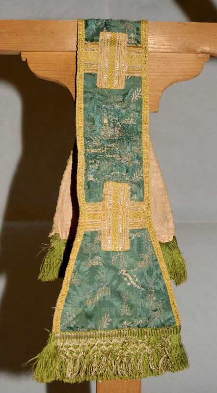 Manif. veneziana sec. XVII, Manipolo verde con disegno ispirato alla cineseria