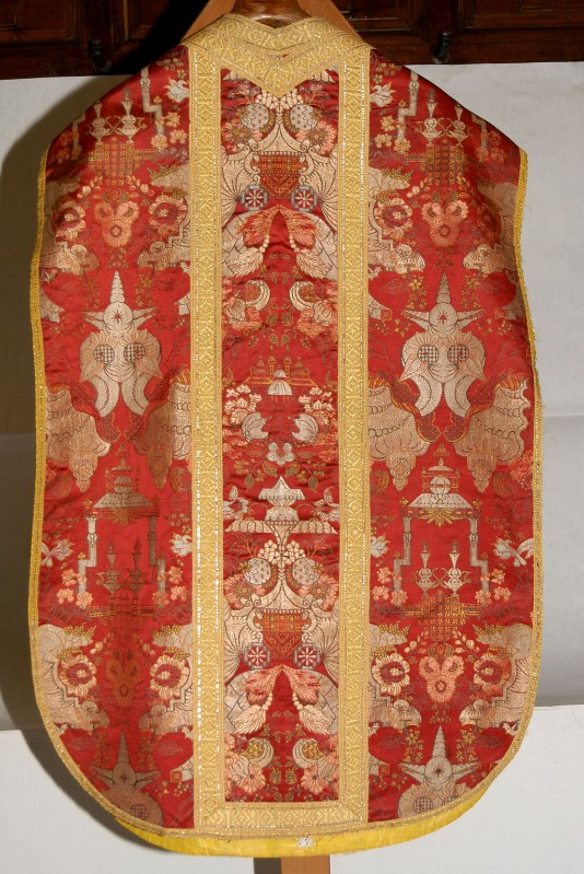 Manif. francese sec. XVIII, Pianeta rossa con disegno tipo "bizarre" 1/2