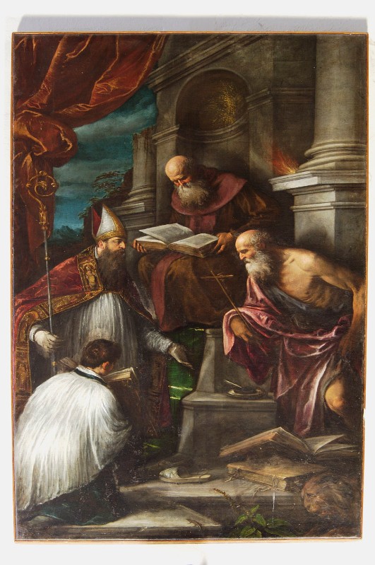 Attribuito a Bassano J. (1575-1578), S. Antonio abate in trono e santi