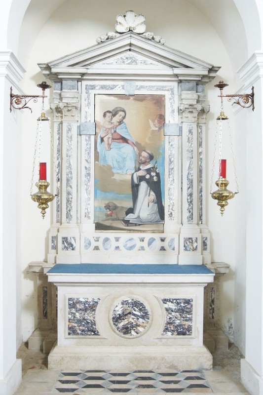 Maestranze friulane sec. XIX, Altare laterale della Madonna del Rosario