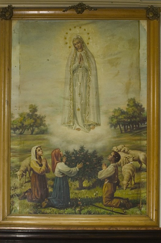 Baldelli P. (1955-1960), Apparizione della Madonna di Fatima in olio su tela