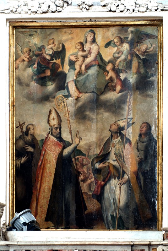 Teodoro di Enrico (1573), Madonna con Gesù Bambino e santi in olio su tavola