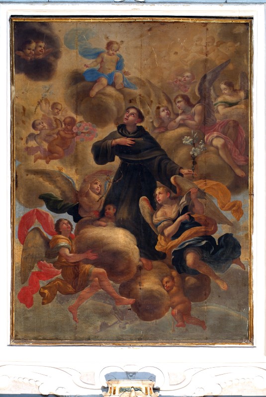 Cicalese A. (1685), Sant'Antonio da Padova in gloria in olio su tela