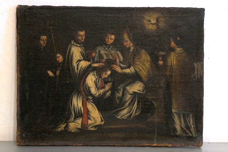 Ambito napoletano sec. XVIII, Ordinazione in olio su tela