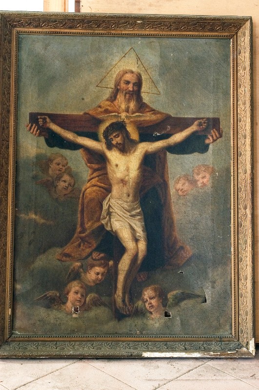 Ambito napoletano secc. XIX-XX, Trinità in olio su tela