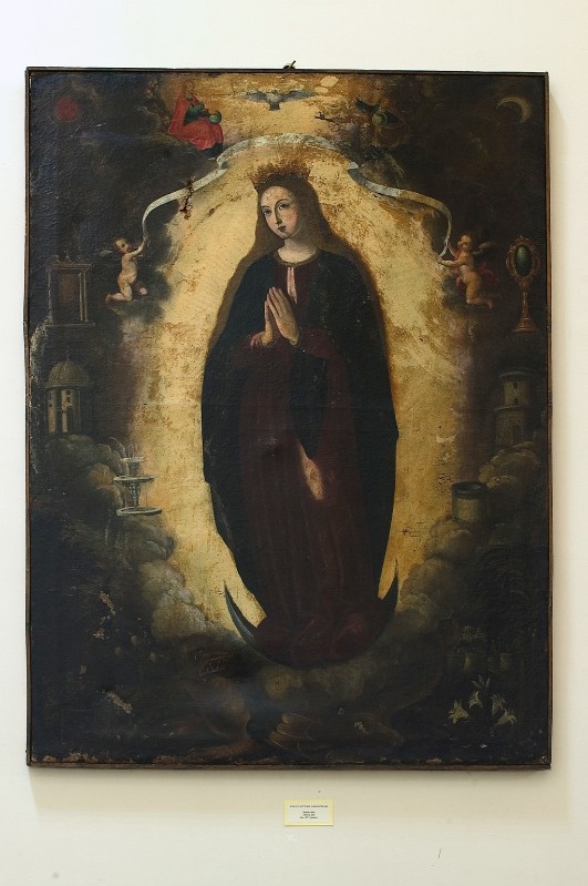 Ambito napoletano fine sec. XVI, Madonna immacolata in olio su tela