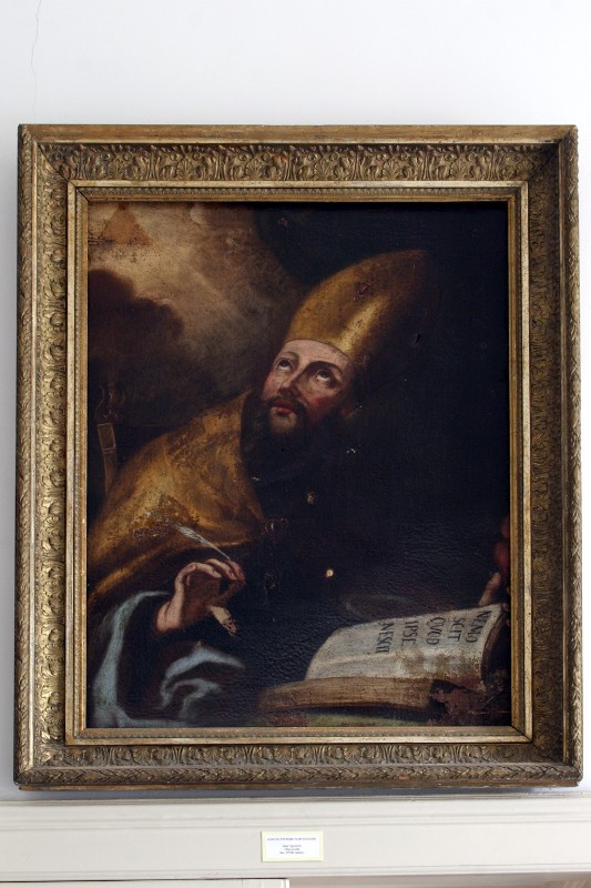 Ambito napoletano sec. XVI, Sant'Agostino in olio su tela