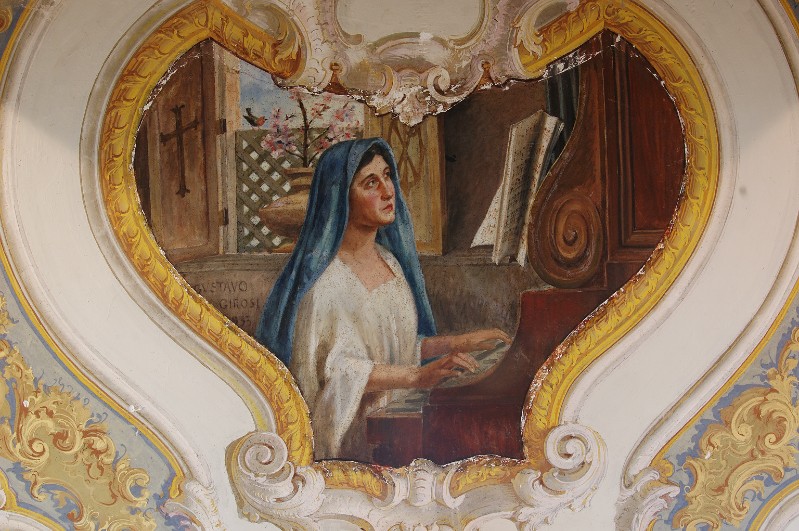 Girosi G. (1933), Santa Cecilia patrona della musica in olio su tela