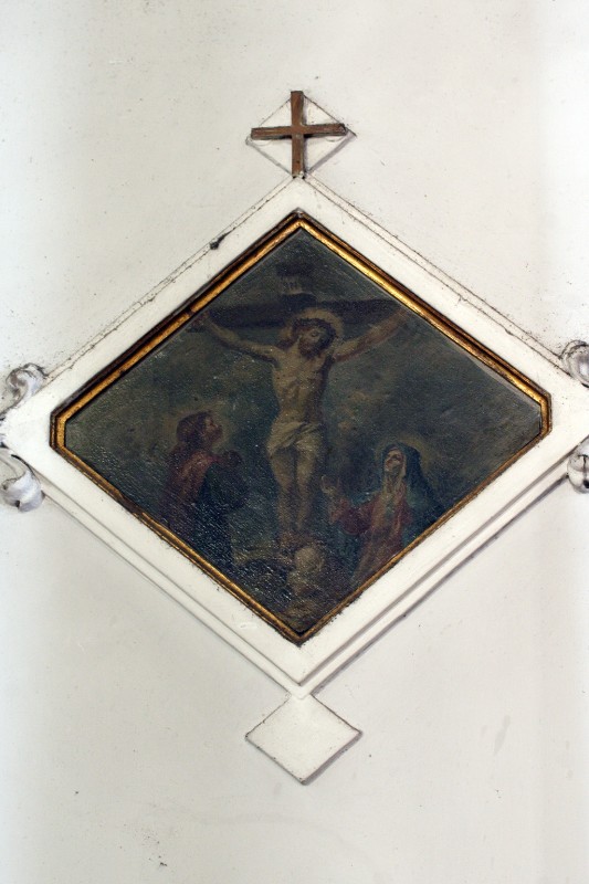 Ambito napoletano sec. XIX, Gesù Cristo morto in croce in olio su tela