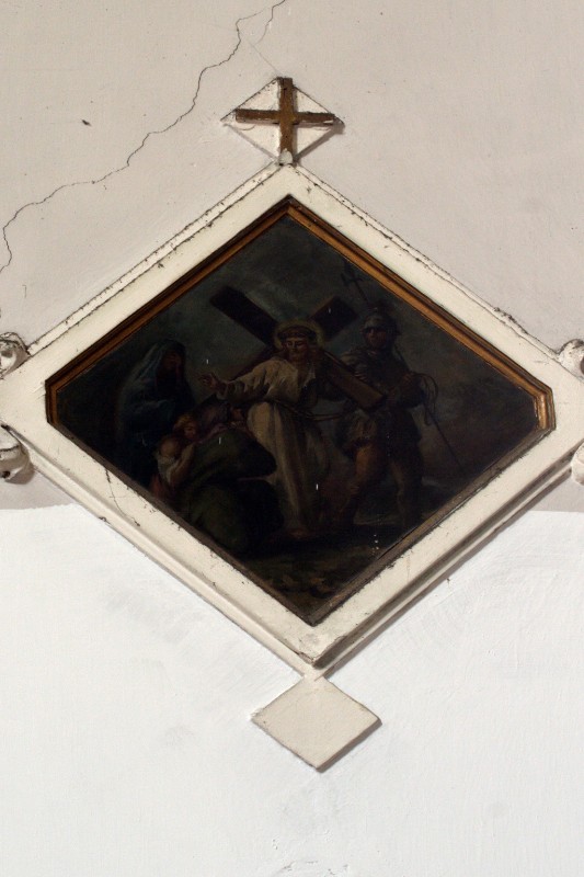 Ambito napoletano sec. XIX, Gesù Cristo consola le donne in olio su tela