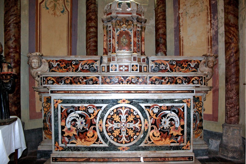 Bottega dei Fontana sec. XVIII, Altare della cappella di san Nilo