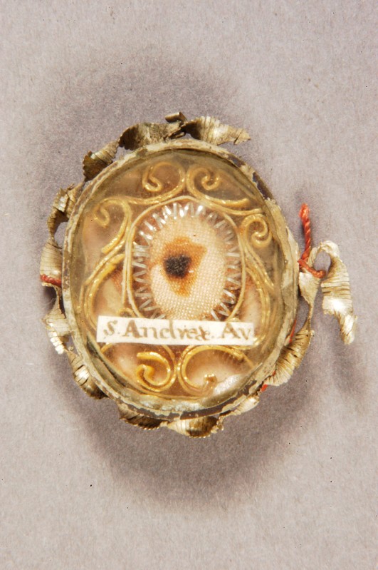 Bott. italiana sec. XVIII, Reliquiario a capsula di S. Andrea Avellino