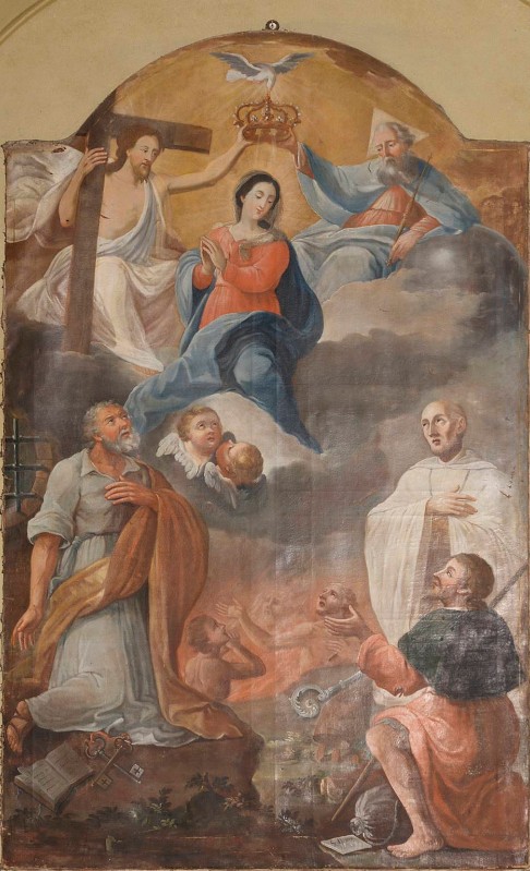 Ambito astigiano sec. XVIII, Incoronazione della Vergine e santi