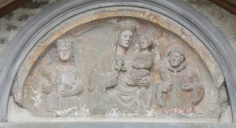 Maestranze italiane sec. XIII, Madonna con i Santi Eugenia e Lorenzo